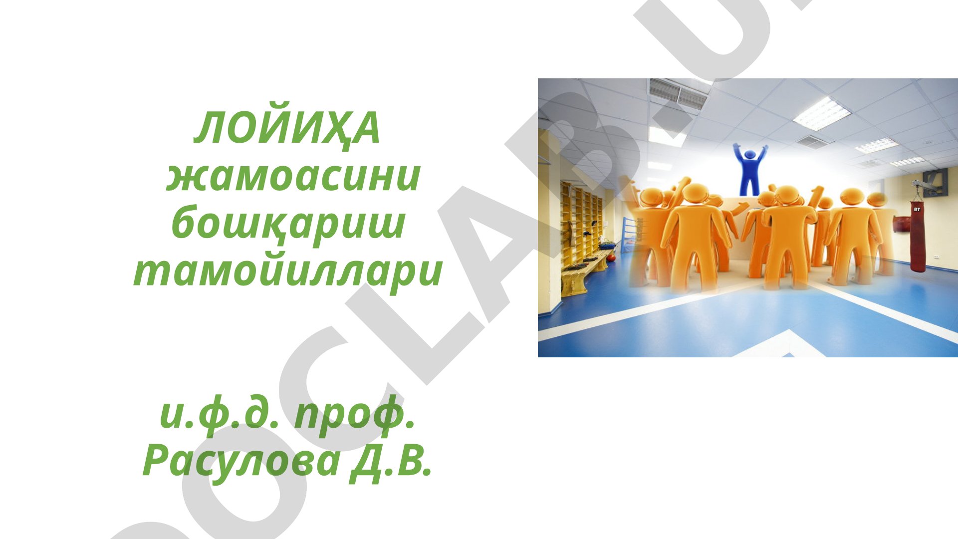 Лойиҳа жамоасини бошқариш тамойиллари