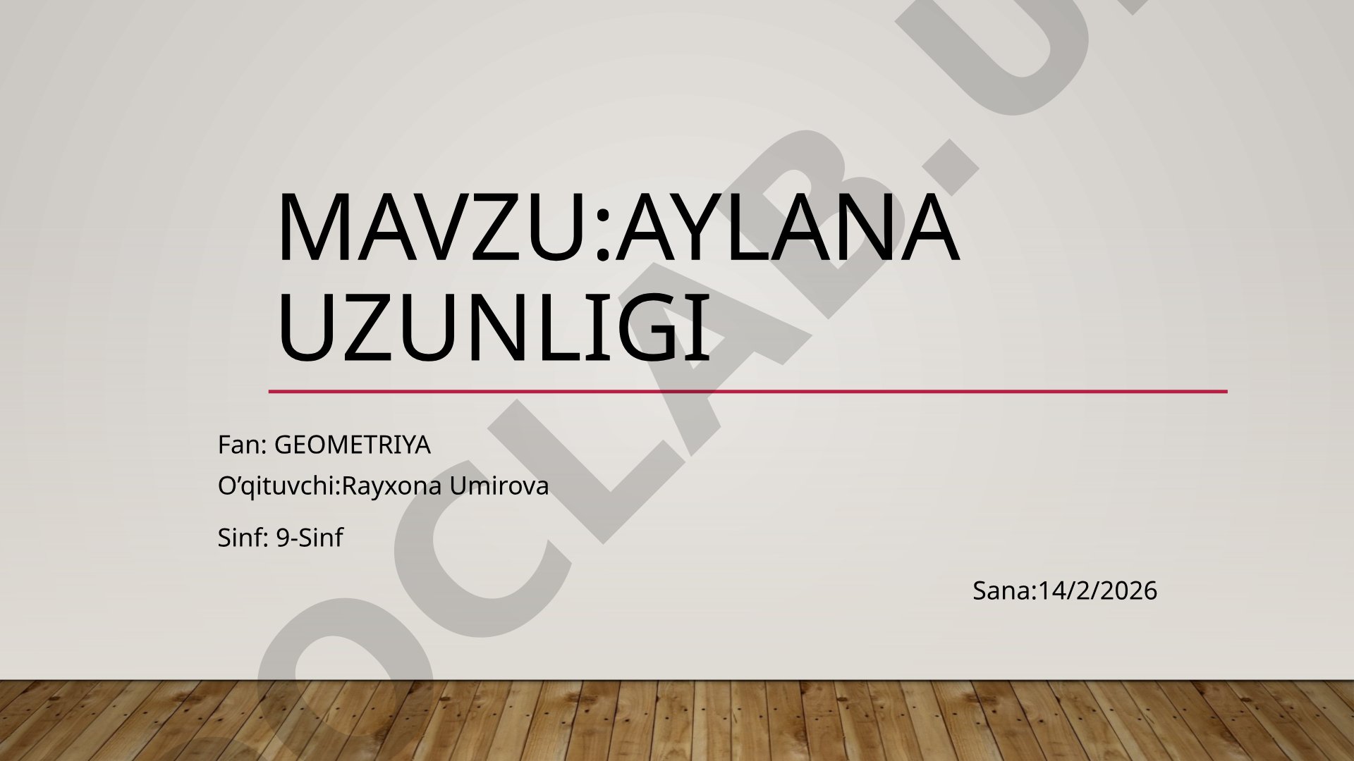 Aylana uzunligi