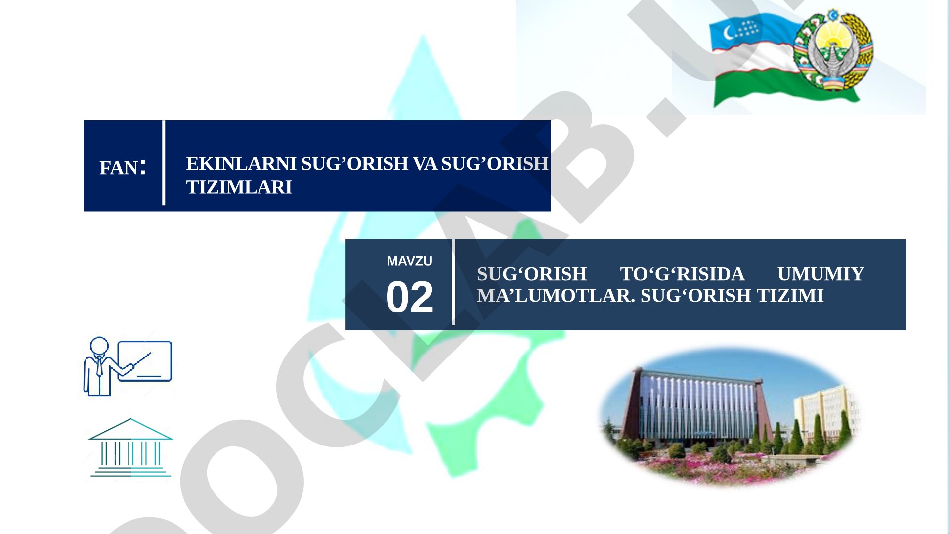 Ekinlarni sug'orish va sug'orish tizimlari