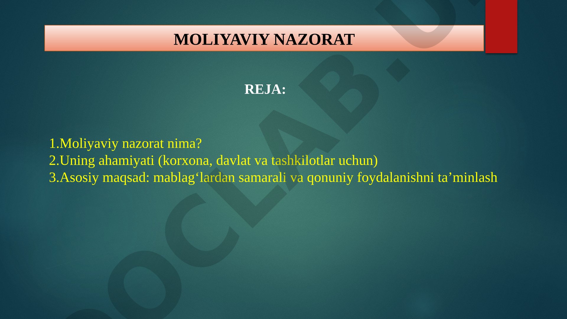 Moliyaviy nazorat