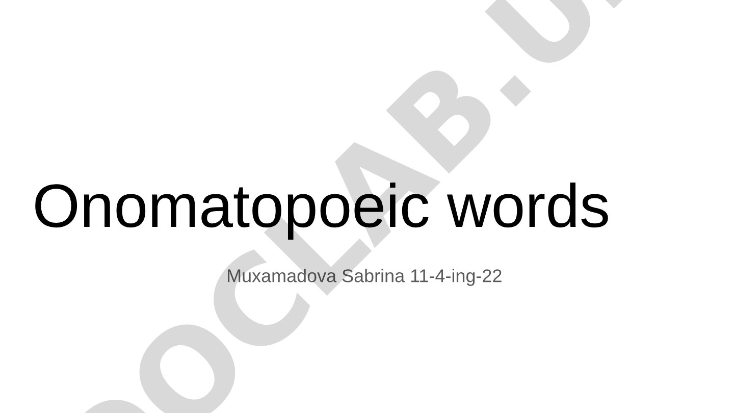Onomatopoeic words