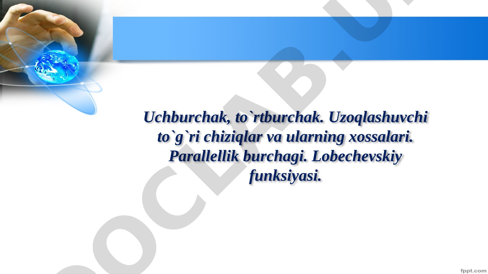 Uzoqlashuvchi to'g'ri chiziqlar va ularning xossalari