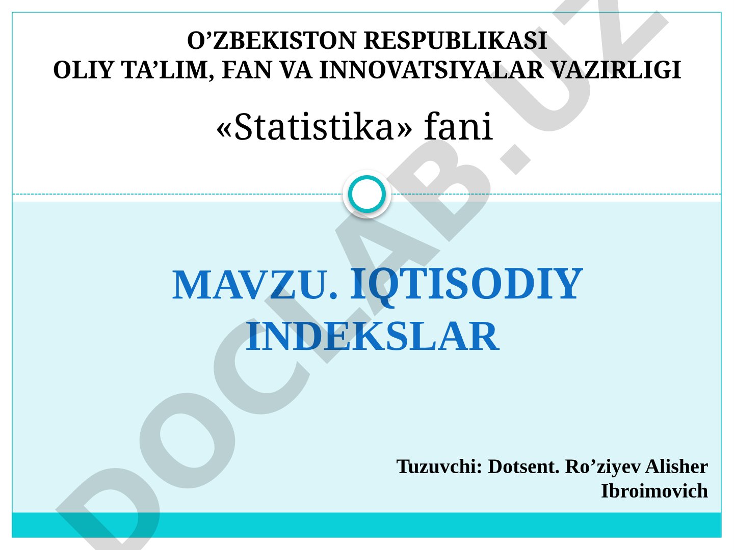 Iqtisodiy indekslar