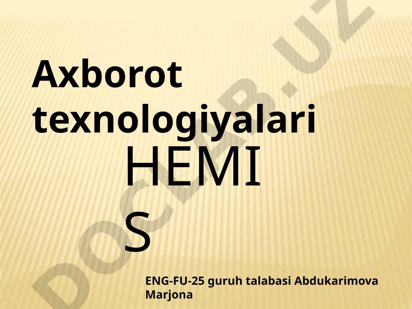 HEMIS - Higher Education Management Information System