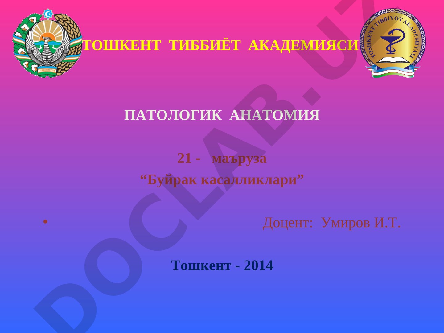 Буйрак касалликлари