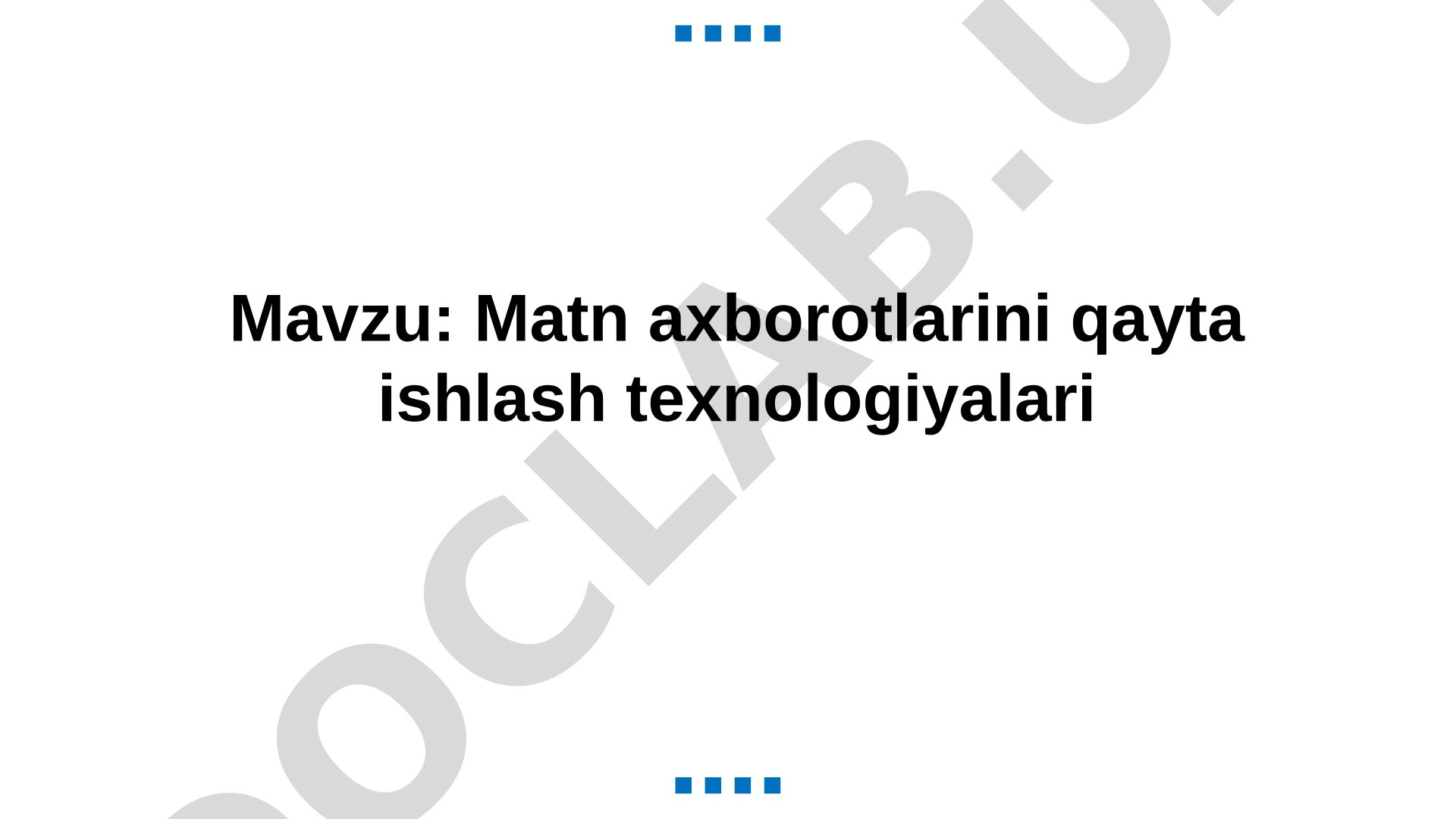 Matn axborotlarini qayta ishlash texnologiyalari Reja: 1