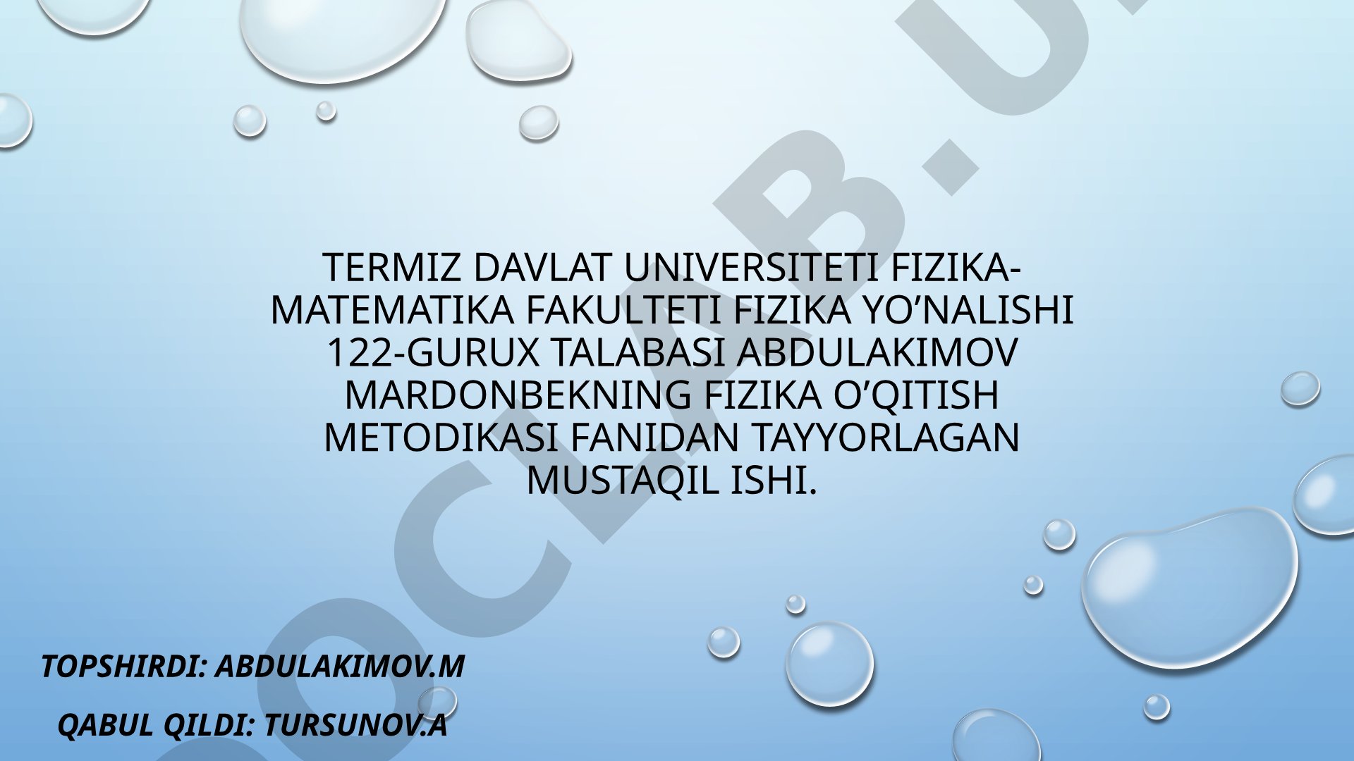 Fizikani o'qitishda pedagogik texnologiyalardan foydalanish usullari