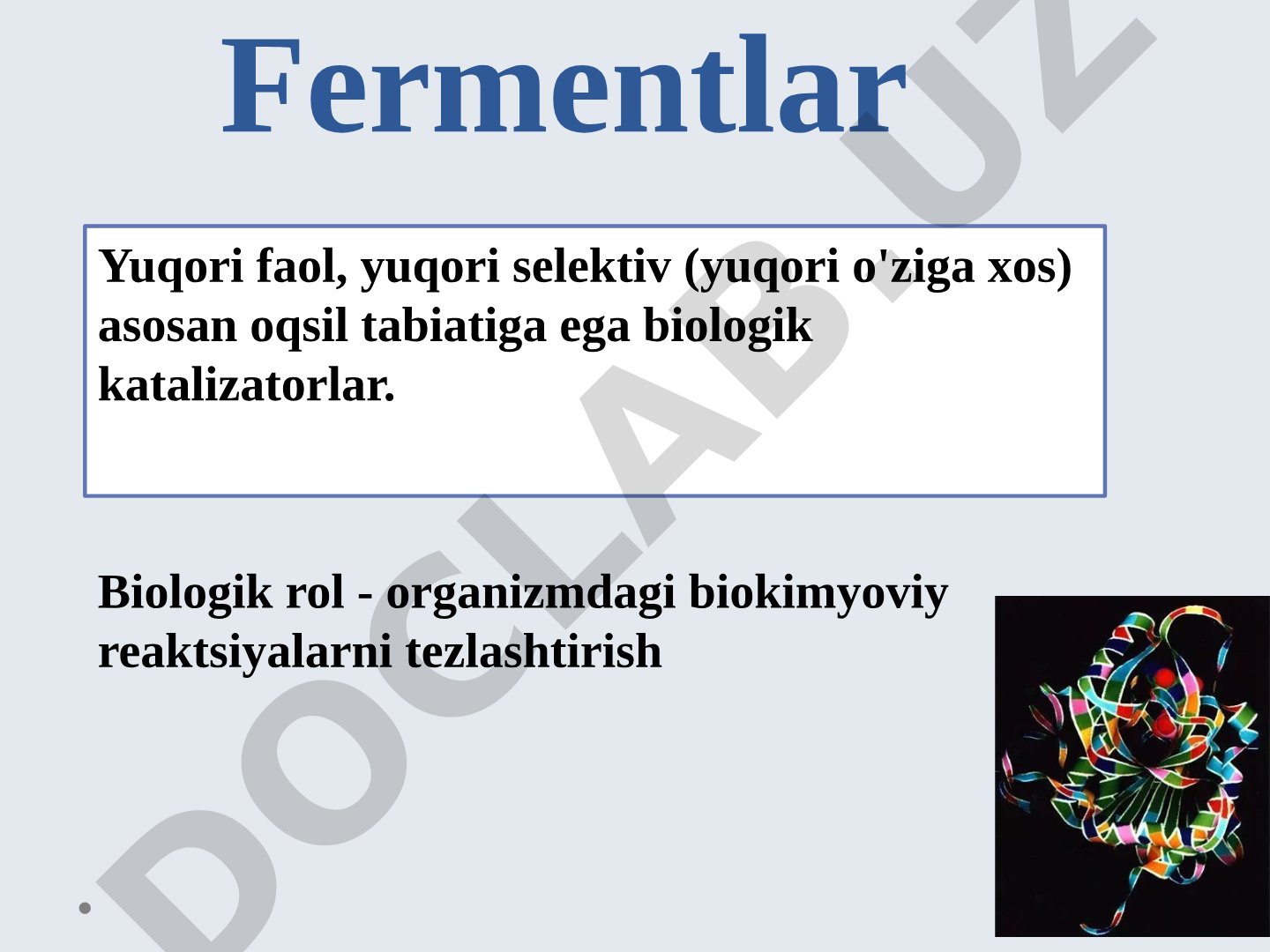 Fermentlar va ularning xususiyatlari