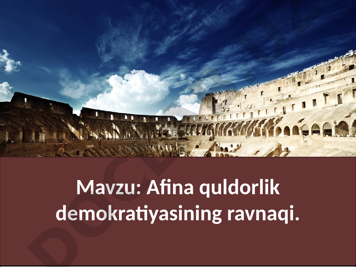 Afina quldorlik demokratiyasining ravnaqi