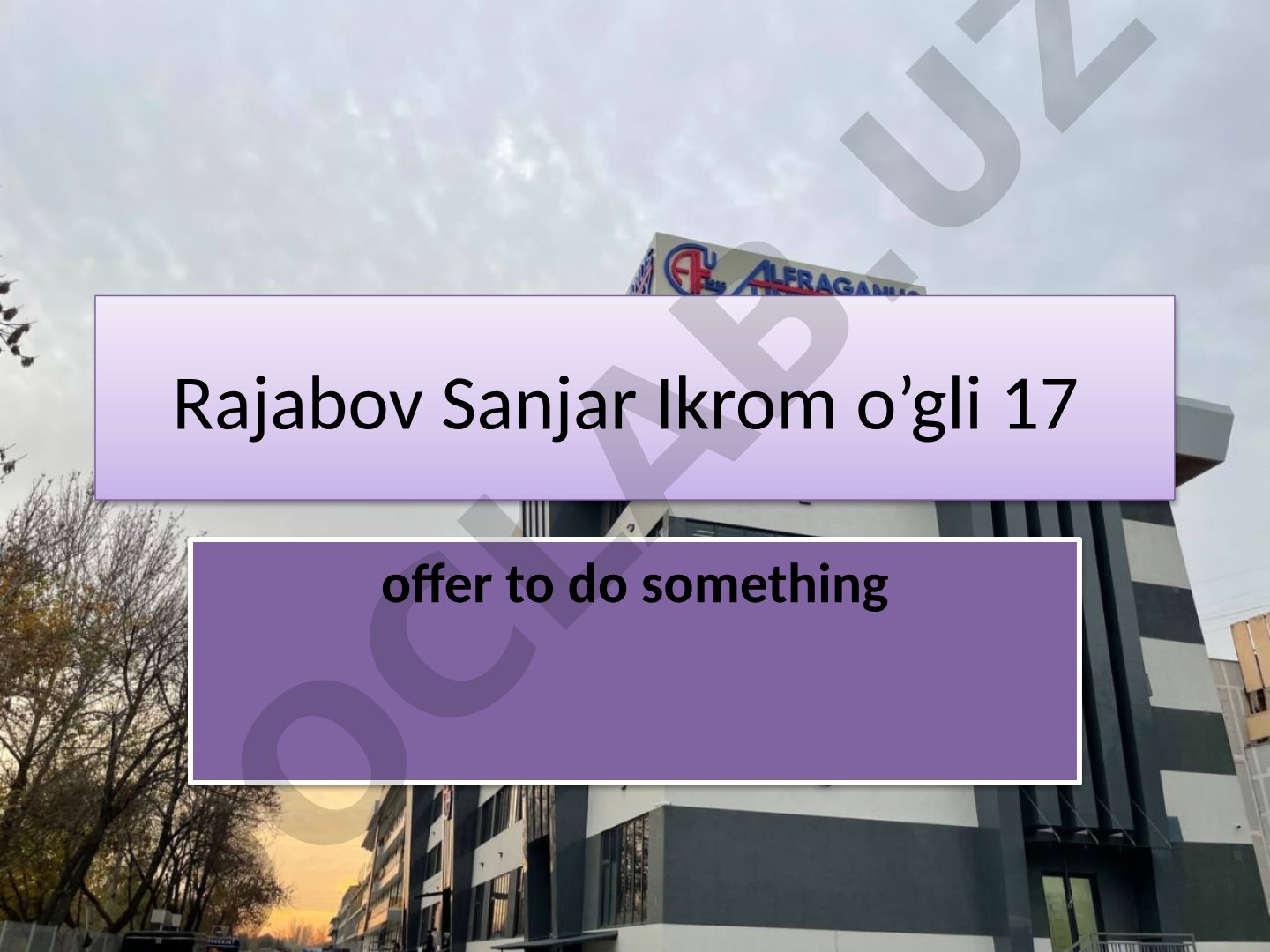 Offering to Do Something
