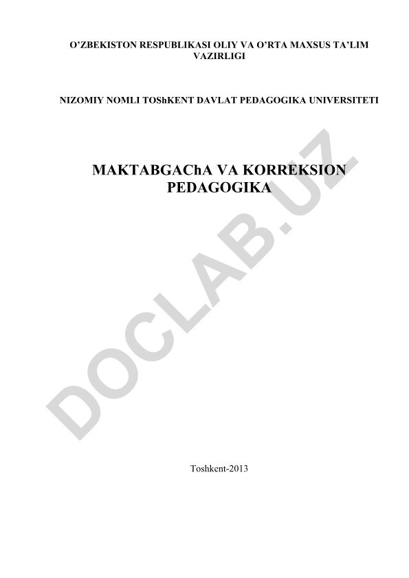 Maktabgacha ta'lim sohasidagi islohotlar va pedagogika taraqqiyoti