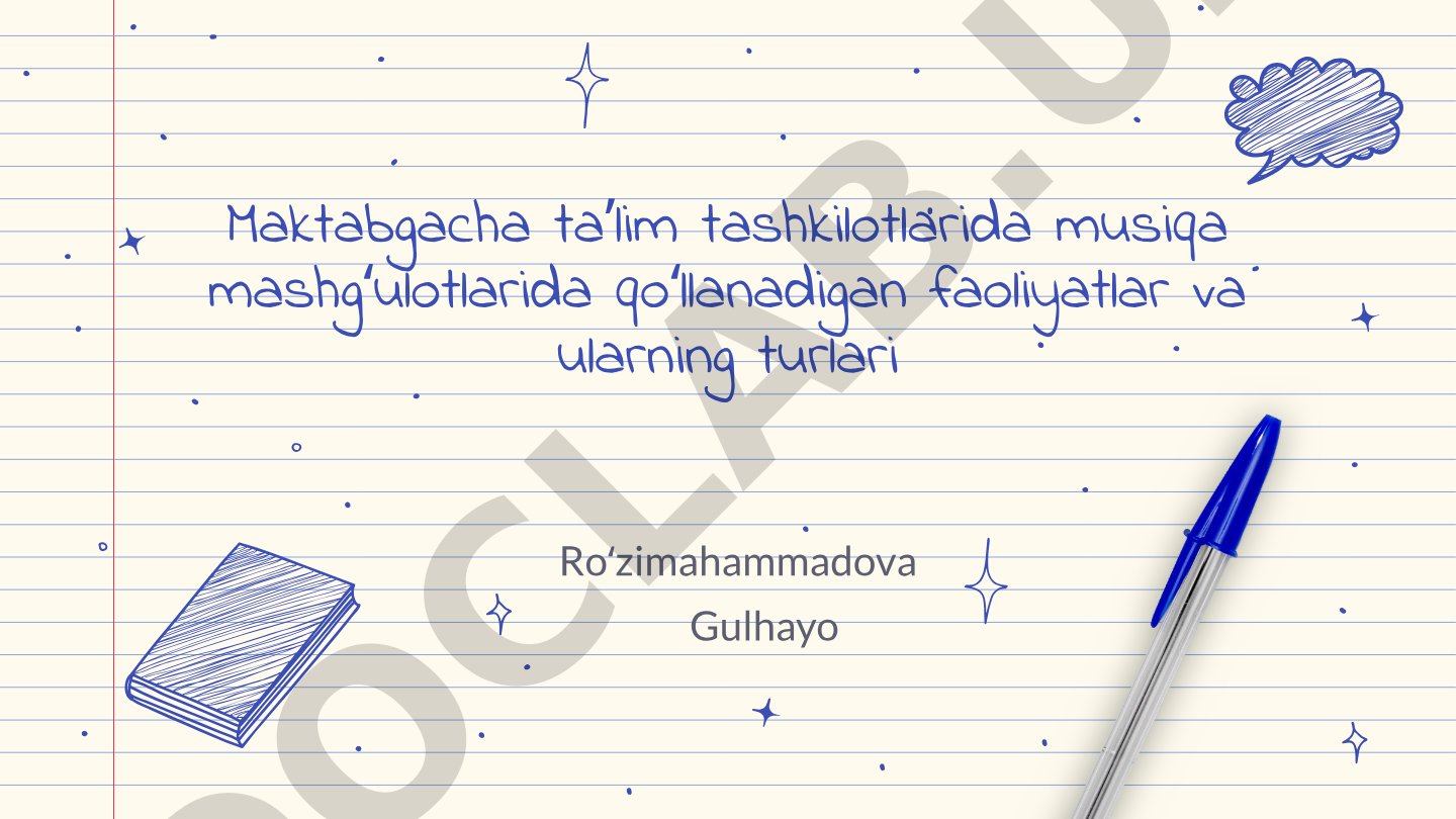 Maktabgacha taʼlim tashkilotlarida musiqa mashgʻulotlarida qoʻllanadigan faoliyatlar va ularning turlari