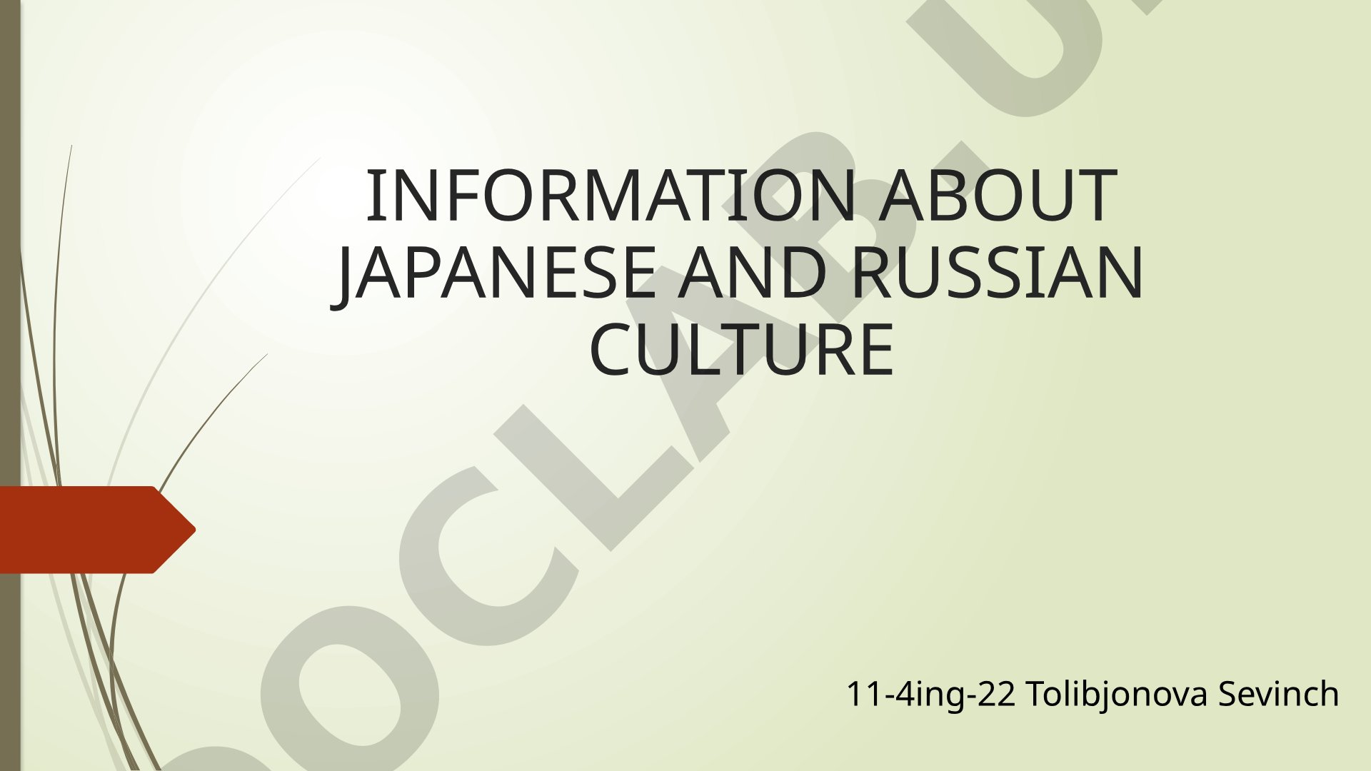 Japanese and Russian Culture: Traditional Arts, Festivals, Food, and Literature