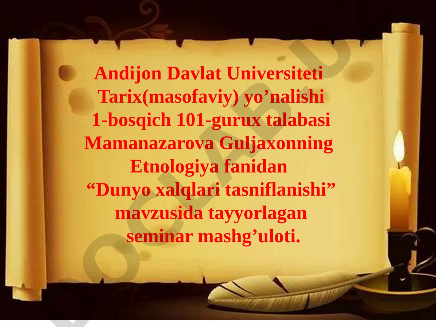 Dunyo xalqlari tasniflanishi