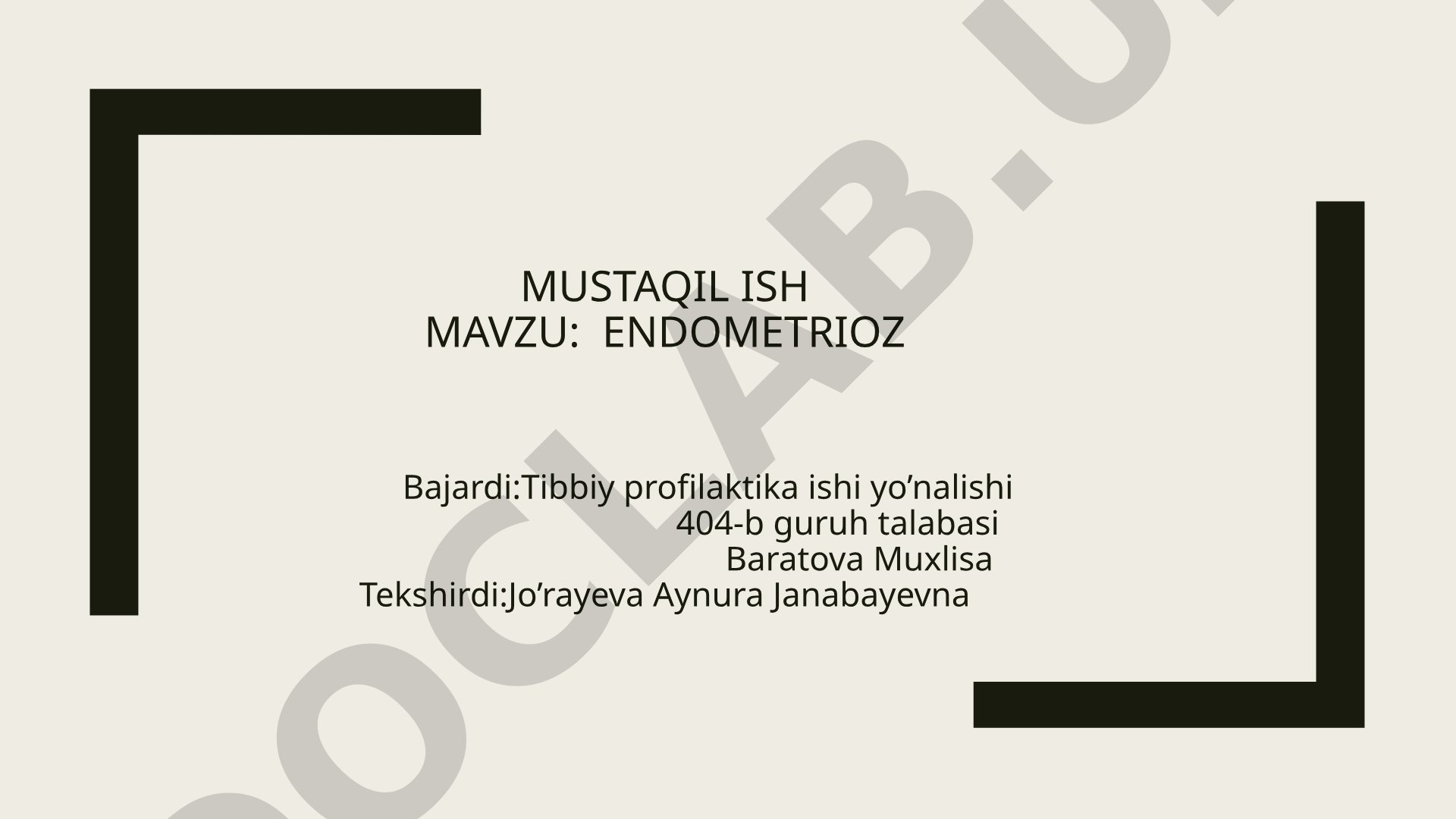 Endometrioz