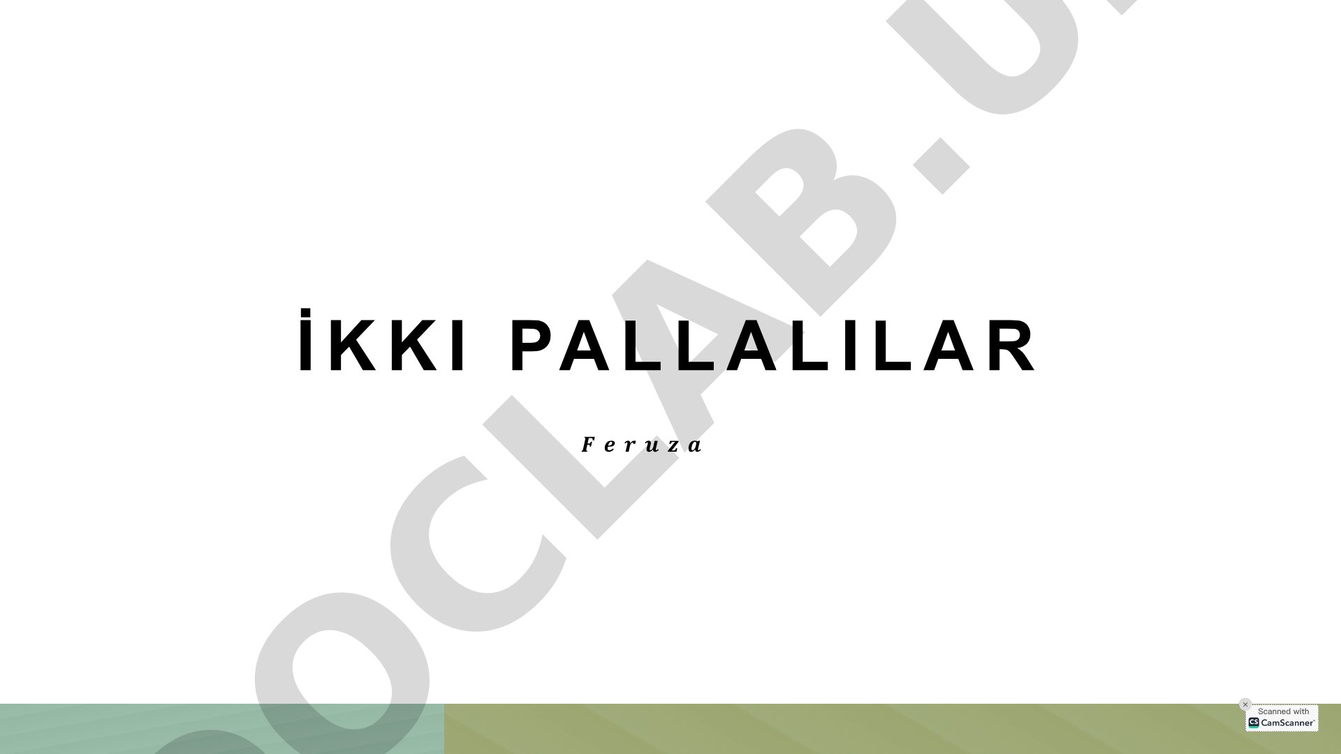 Ikki pallalilarning umumiy ta'rifi va turlari