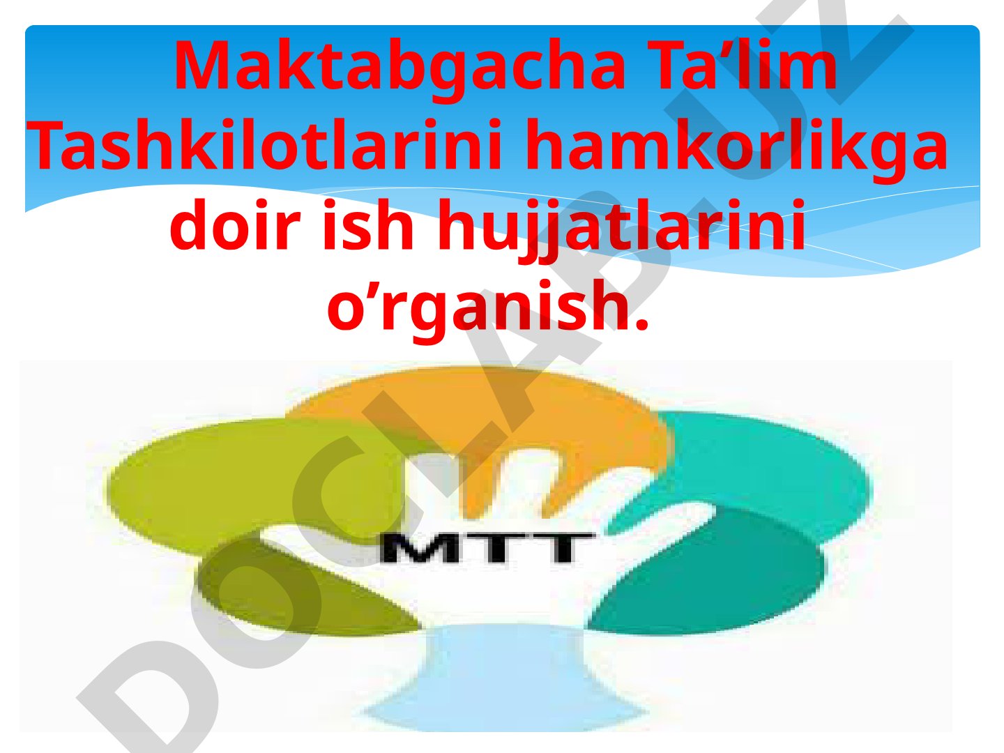 Pedagoglar bilan o‘zaro hamkorlik ish rejasi