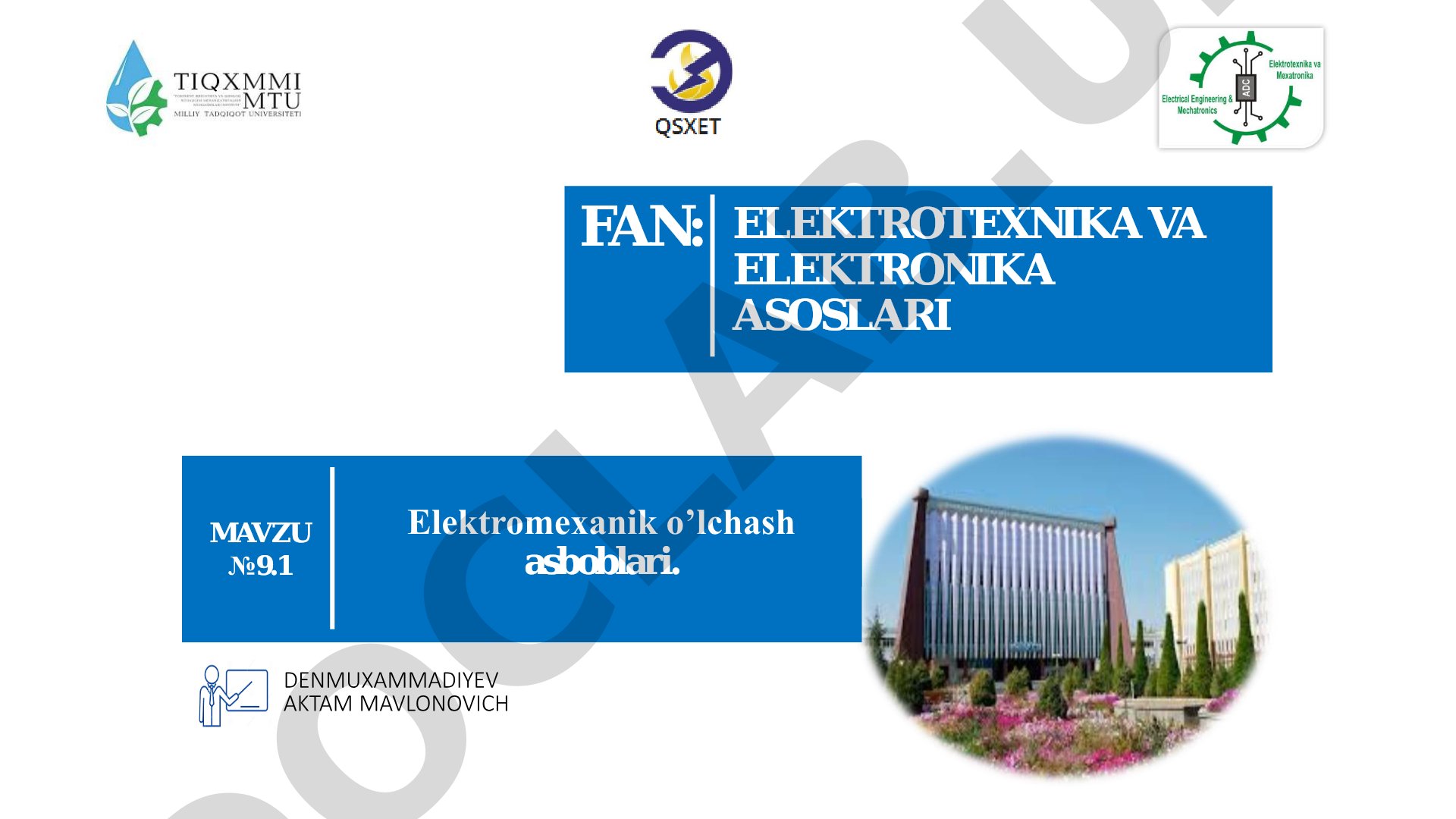 Elektromexanik o‘lchash asboblari