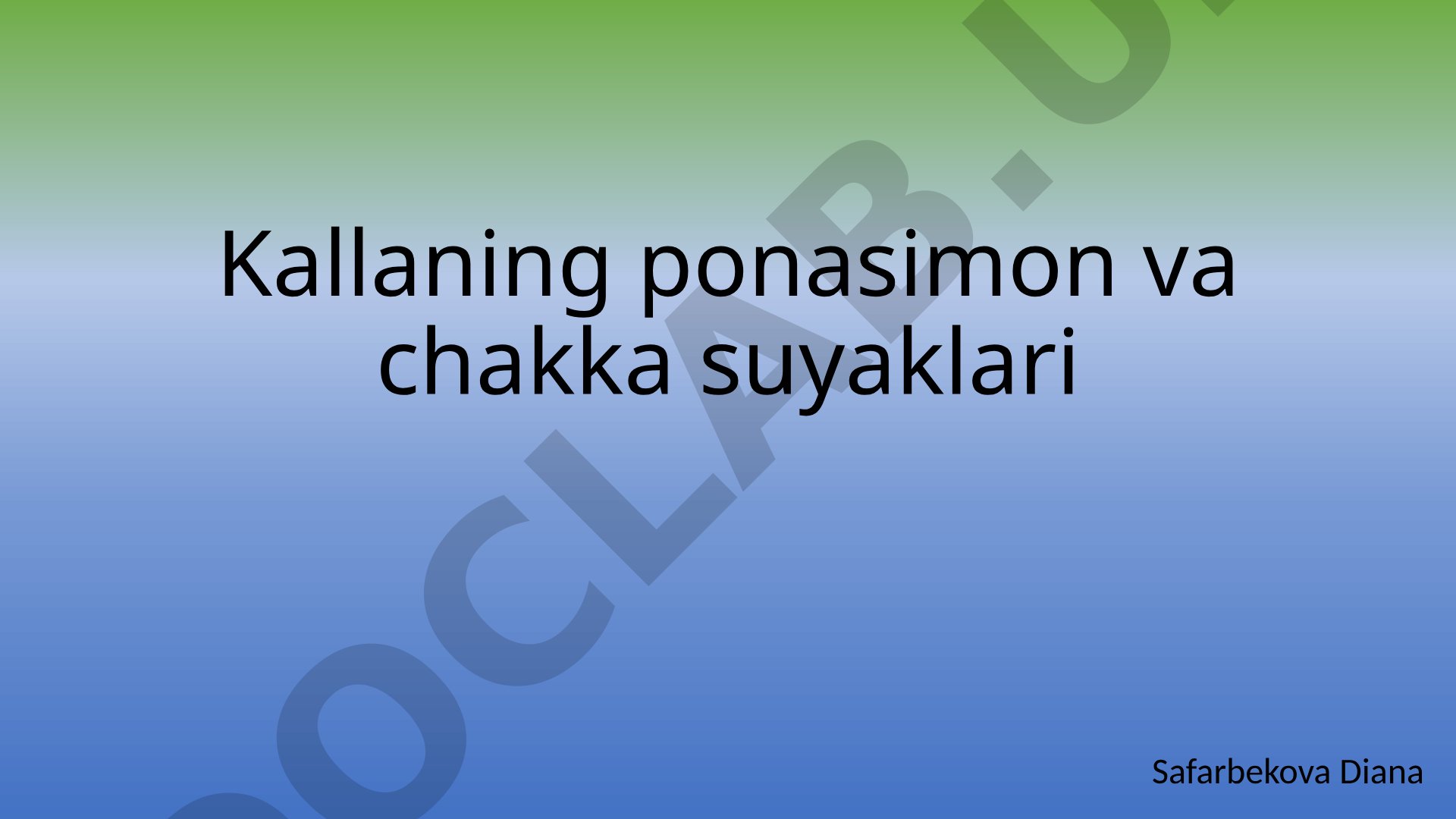Kallaning ponasimon va chakka suyaklari