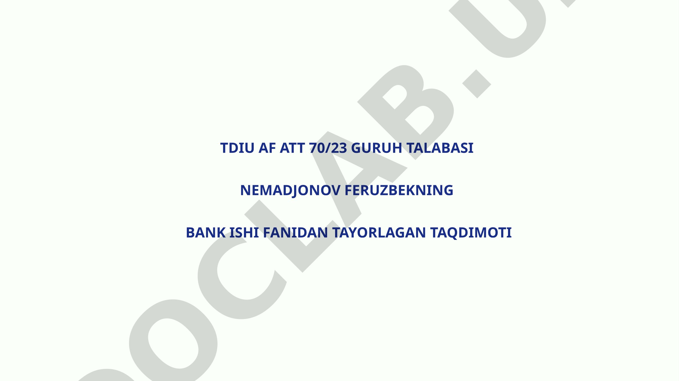Mijozlar kreditga layoqatliligini baholashning xalqaro tajribasi