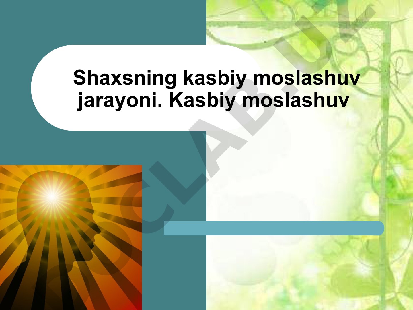 Shaxsning kasbiy moslashuv jarayoni
