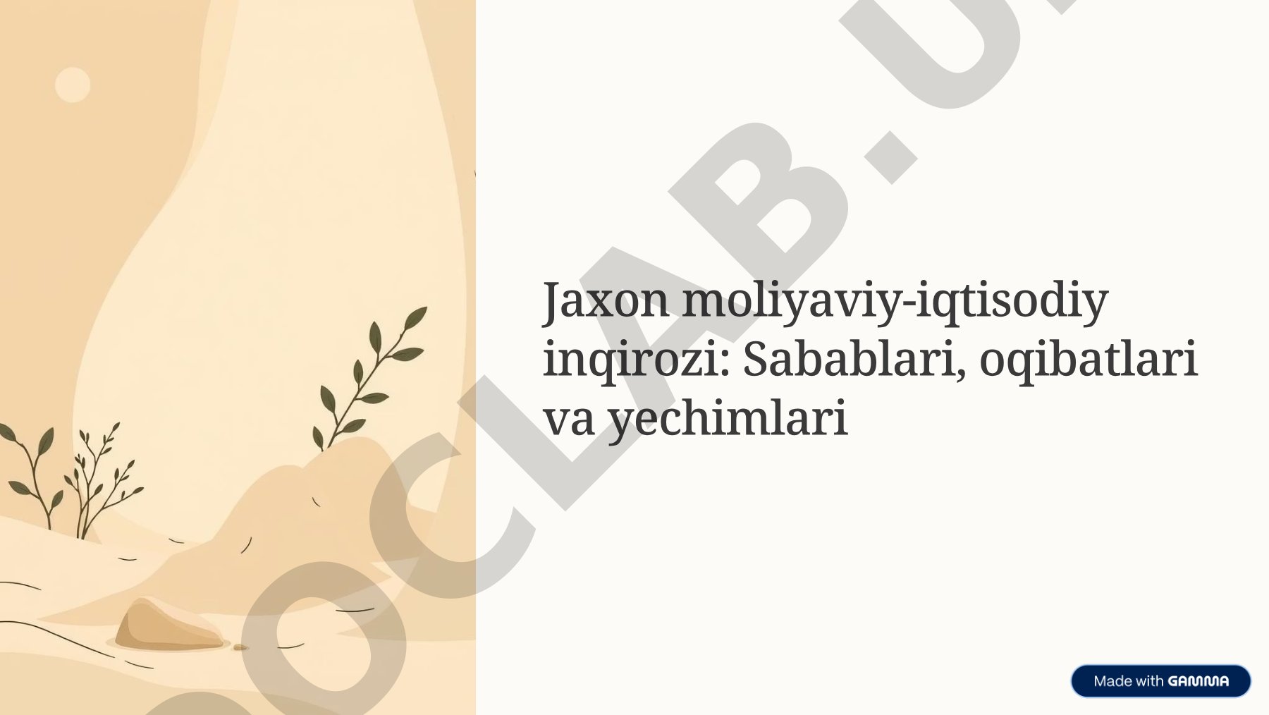 Jaxon moliyaviy-iqtisodiy inqirozi: Sabablari, oqibatlari va yechimlari
