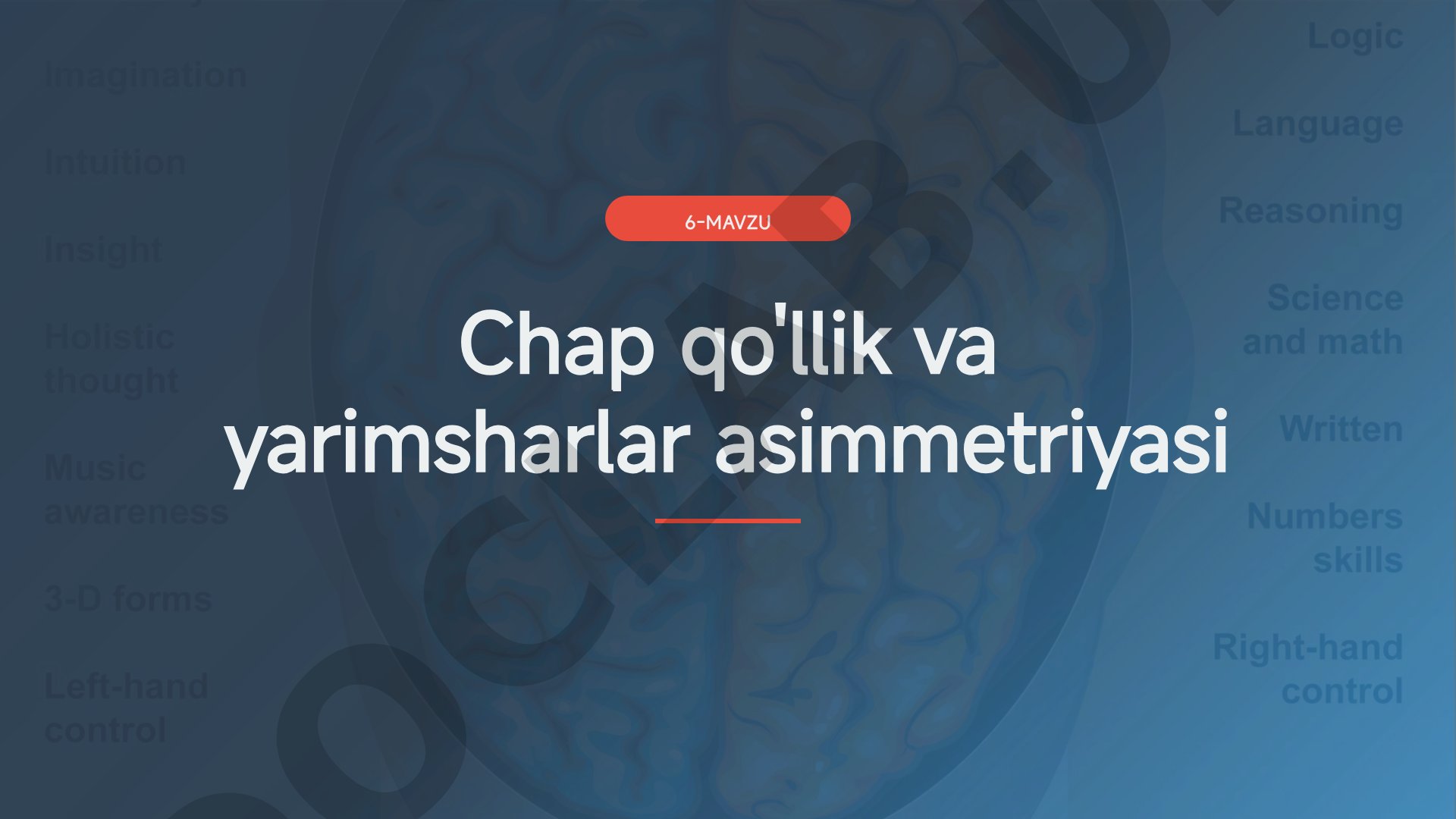 Chap qo'llik va yarimsharlar asimmetriyasi