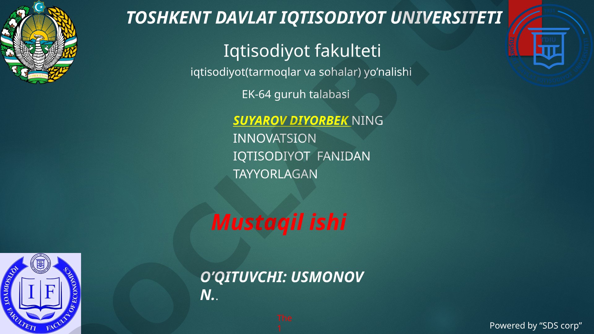 Ilmiy-tadqiqot va tajriba-konstruktorlik ishlari (ITTKI)