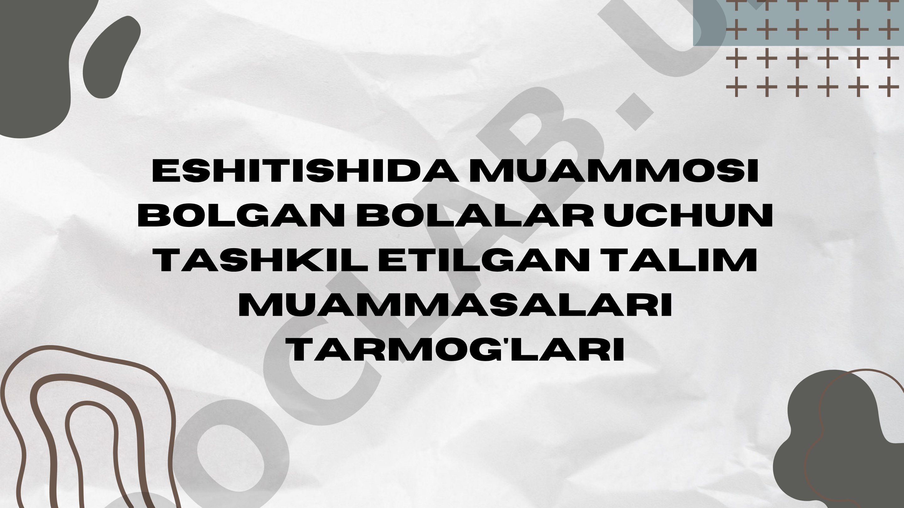 Eshitishida muammosi bo'lgan bolalar uchun ta'lim muammolari tarmog'i