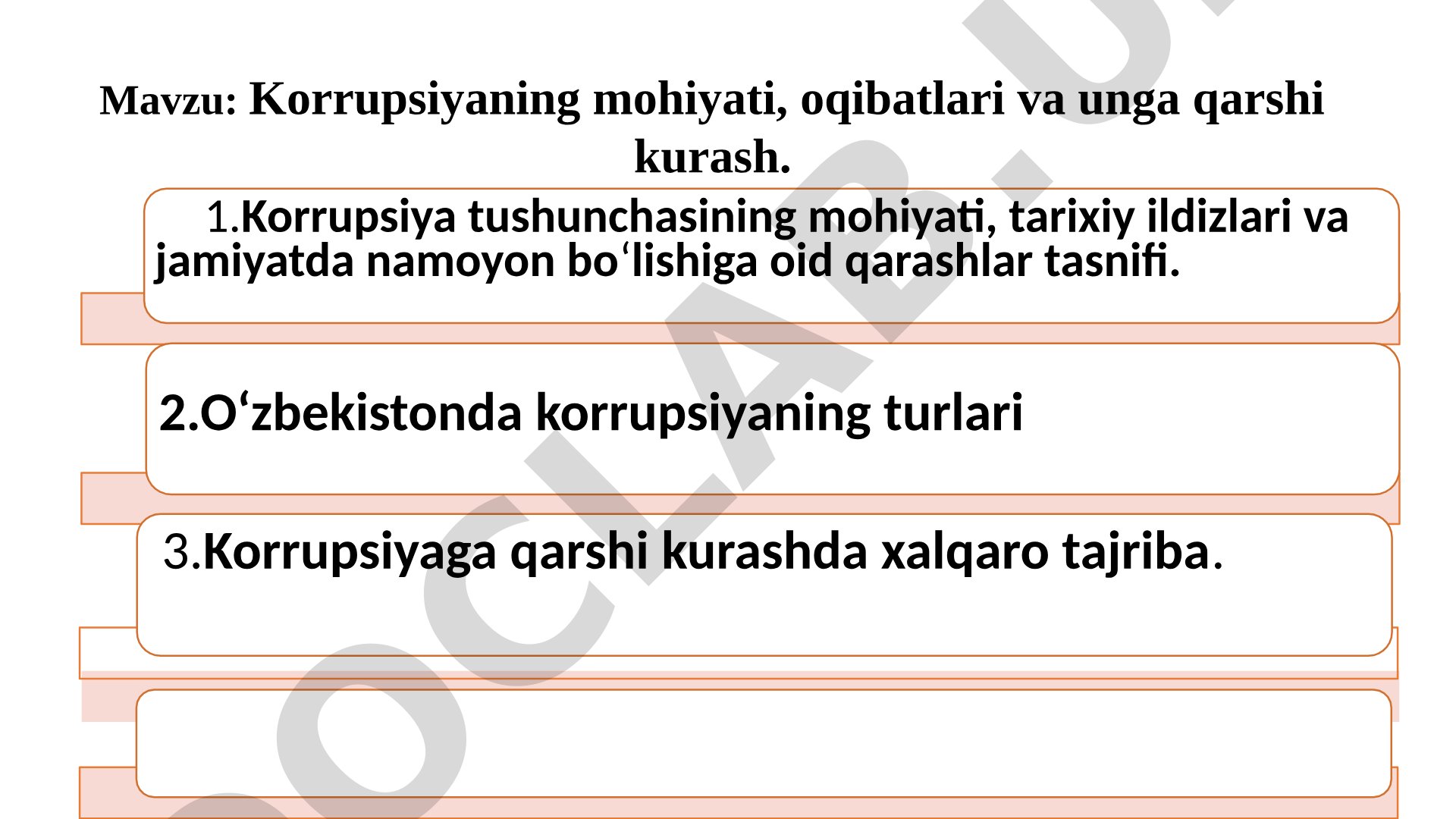 Korrupsiyaning mohiyati, oqibatlari va unga qarshi kurash mexanizmlari