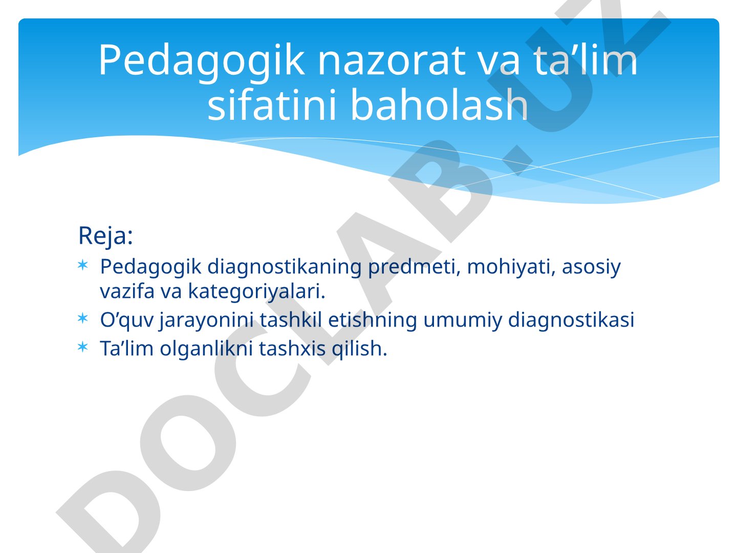 Pedagogik diagnostika atamasi