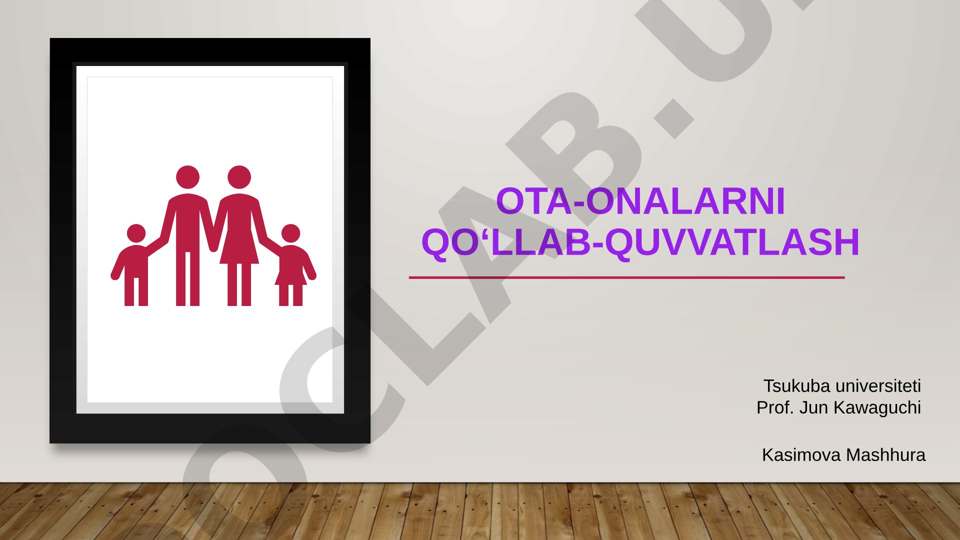 Alohida ta'lim ehtiyojli bolalar ota-onalarini qo'llab-quvvatlash