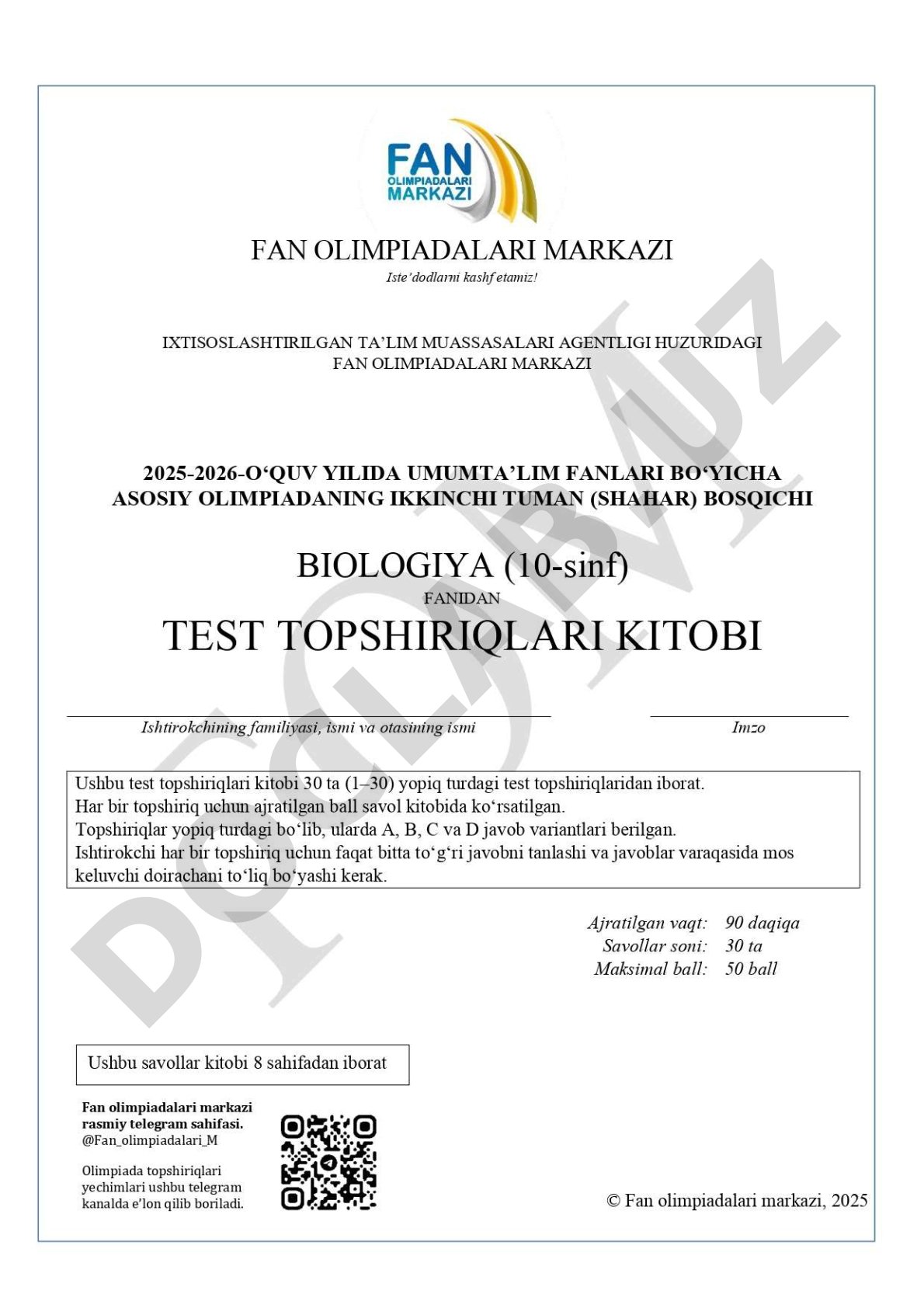 XORAZM VOHSI AGRAR SOHASIDA XIZMAT KO'RSATISH KORXONALARI FAOLIYATINI RIVOJLANTIRISH YO'LLARI