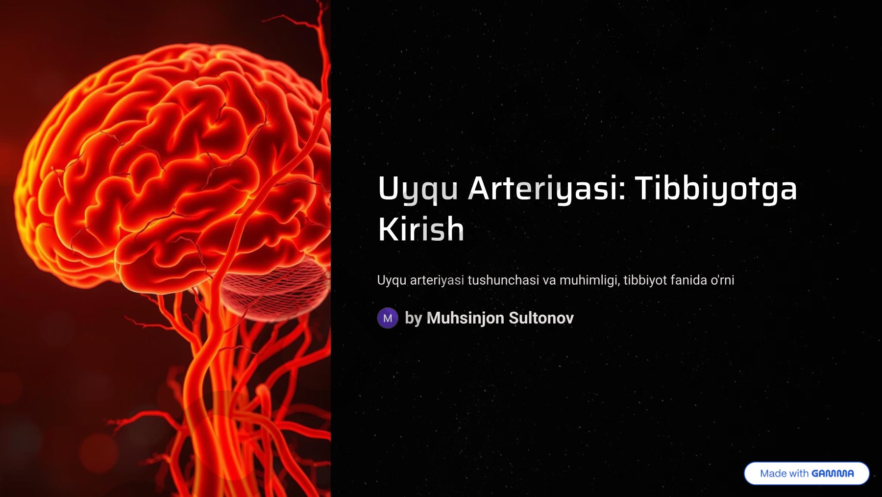 Uyqu Arteriyasi: Tibbiyotga Kirish