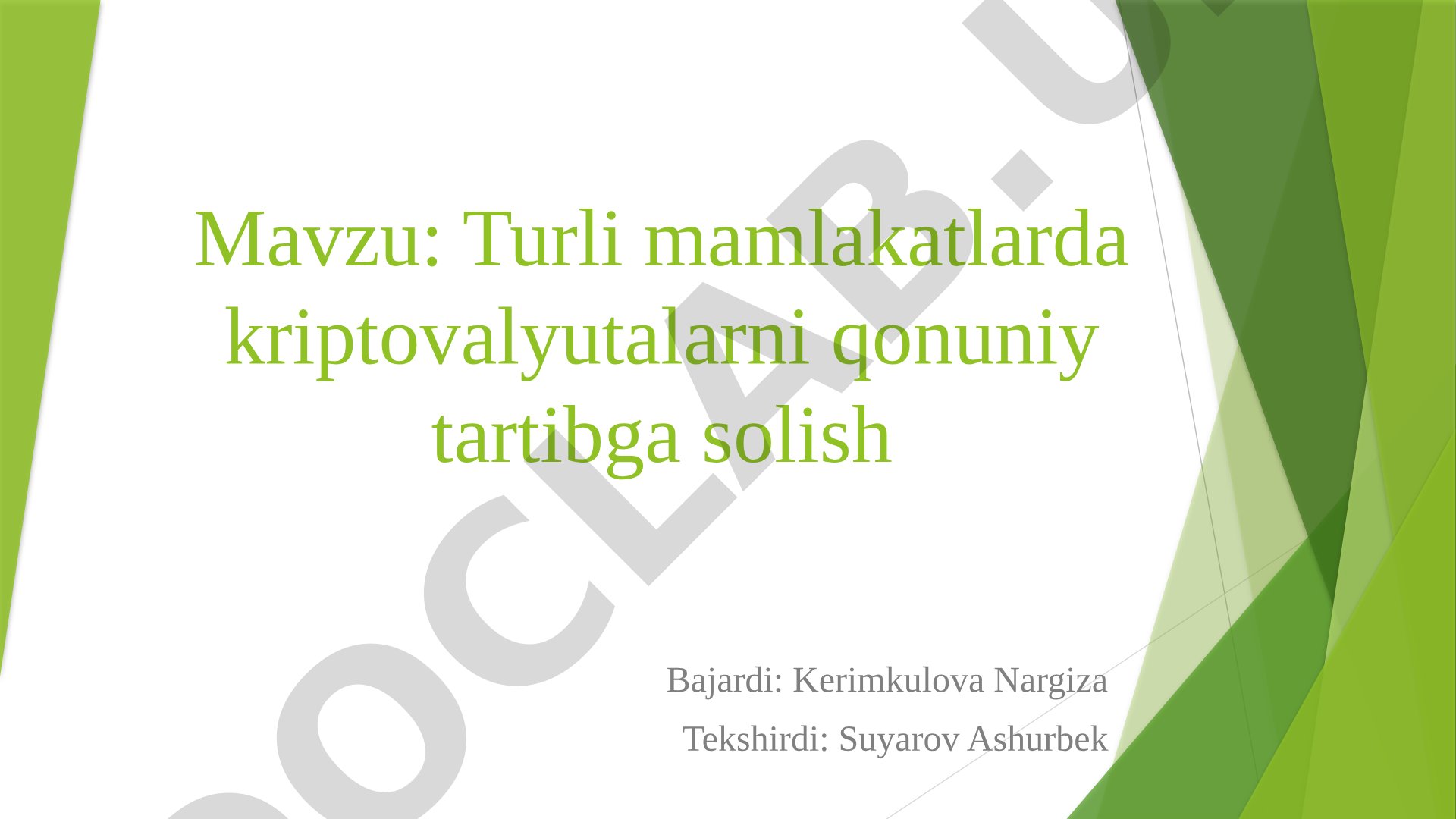 Turli mamlakatlarda kriptovalyutalarni qonuniy tartibga solish