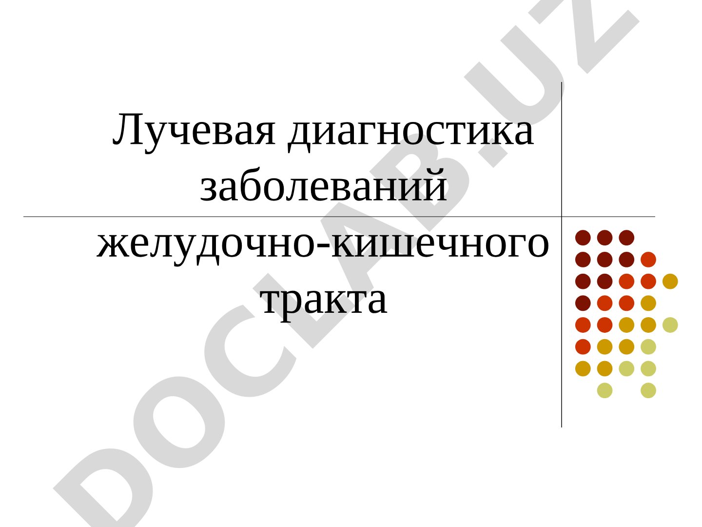 Лучевая диагностика заболеваний желудочно-кишечного тракта