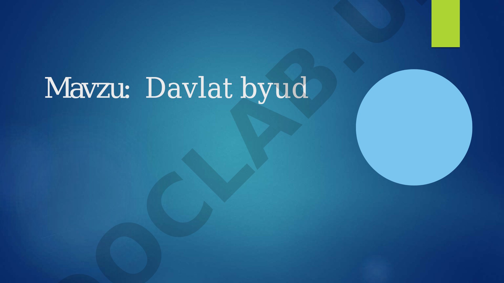 Davlat byud Mahalliy davlat hokimiyati organlari