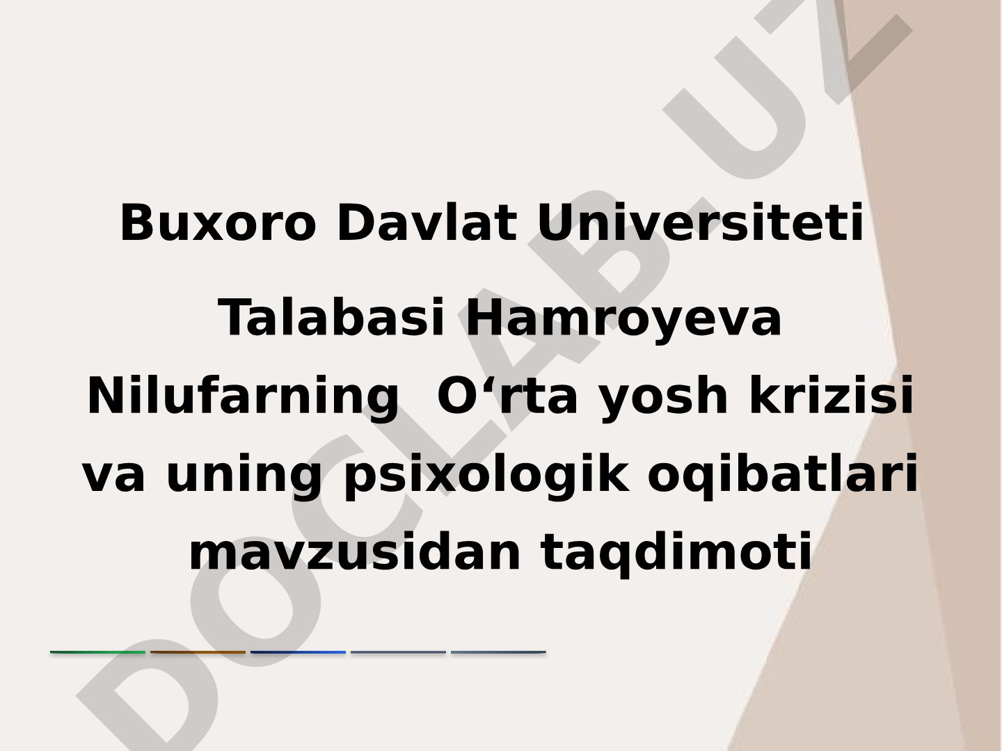 Oʻrta yosh krizisi va uning psixologik oqibatlari