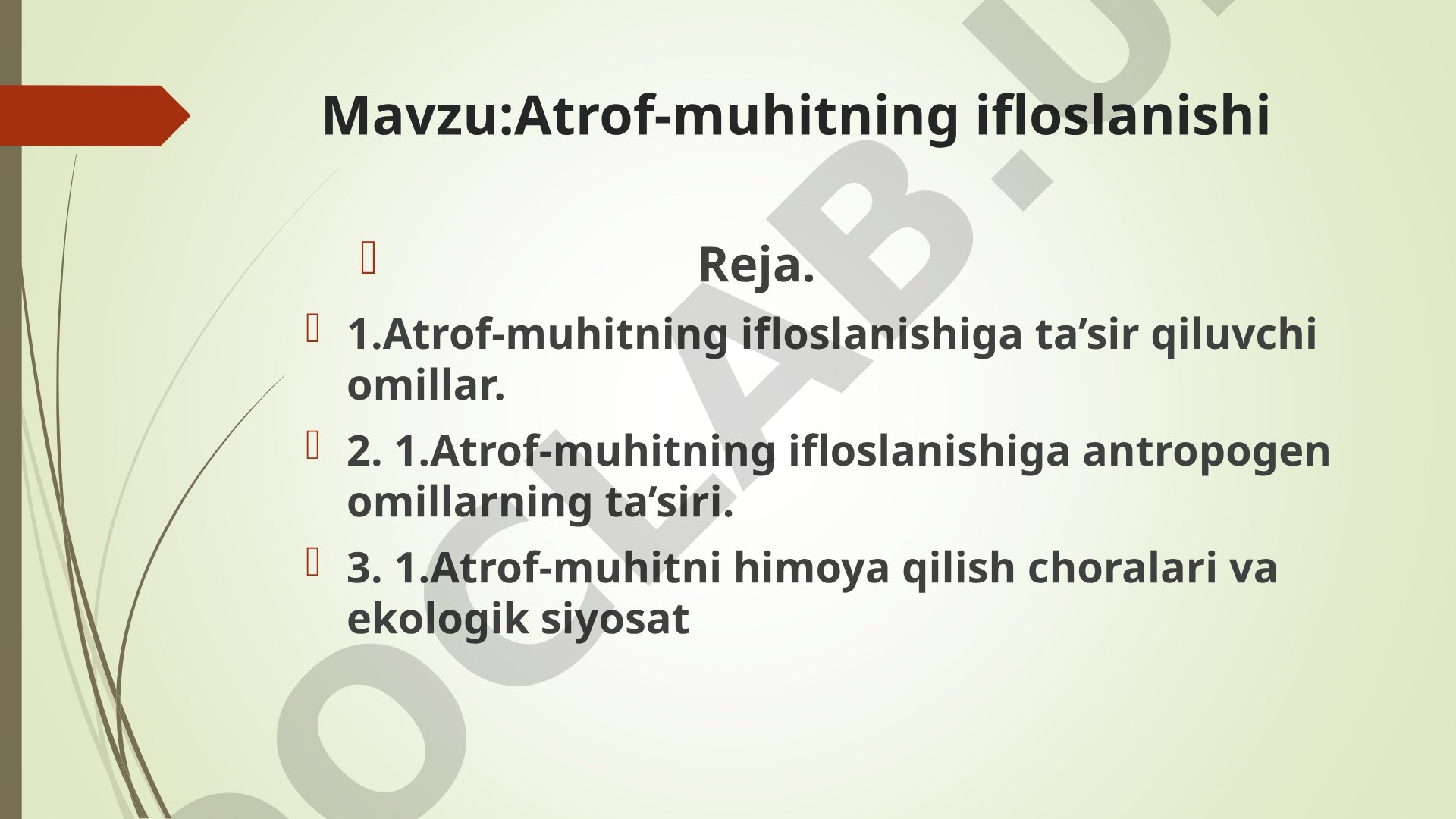 Atrof-muhitning ifloslanishi