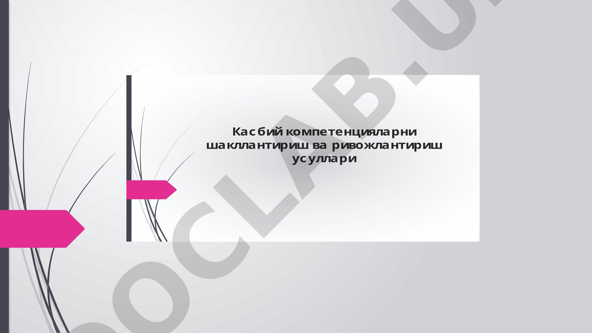 Педагогнинг касбий компетентлиги ва индивидуал ривожланиш дастури