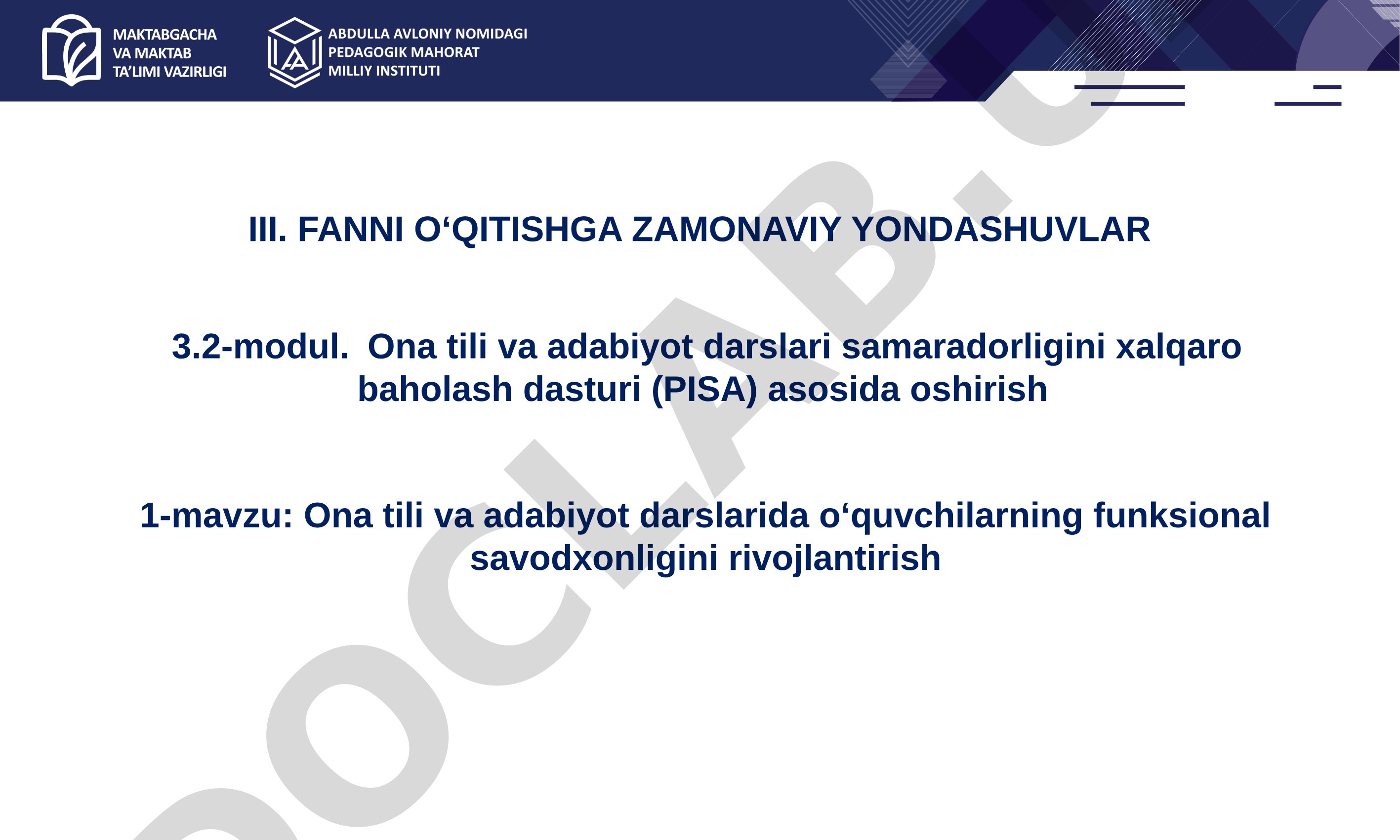Ona tili va adabiyot darslarida o'quvchilarning funksional savodxonligini rivojlantirish