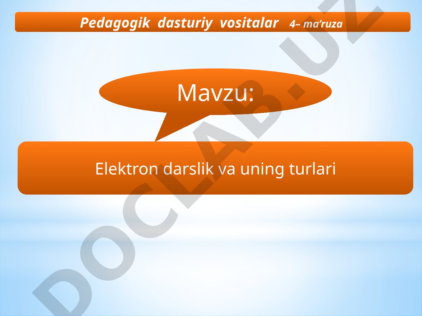 Elektron darslik va uning turlari