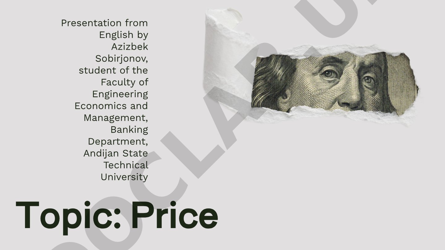 Price and Pricing Strategies