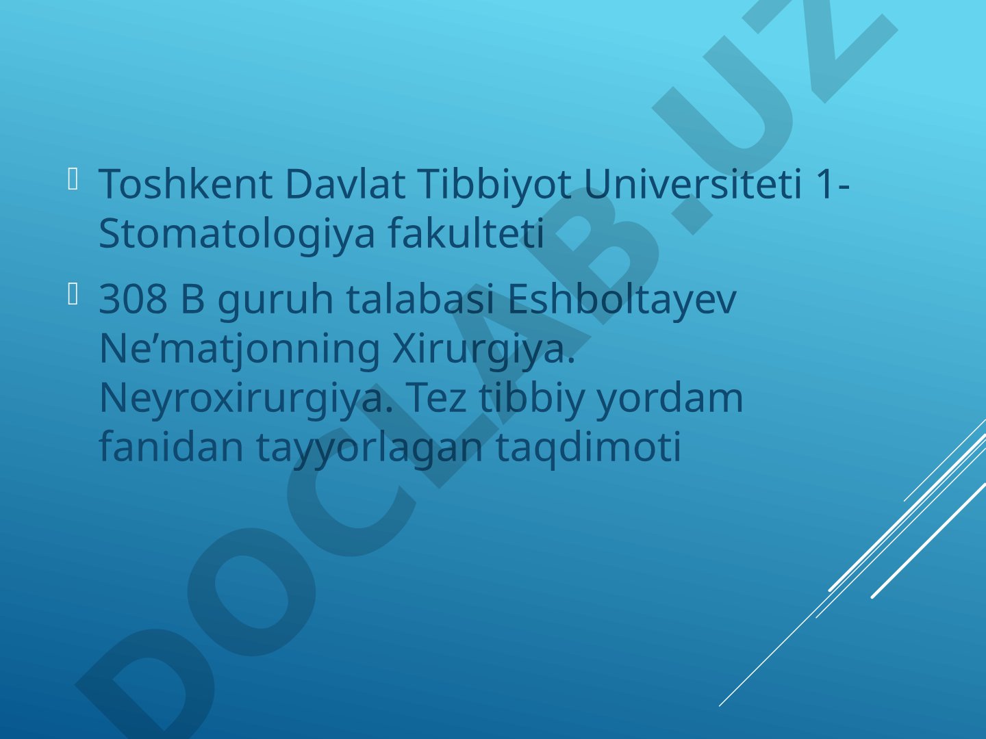 Travmatik shok, zamonaviy talqini va yordam ko’rsatish