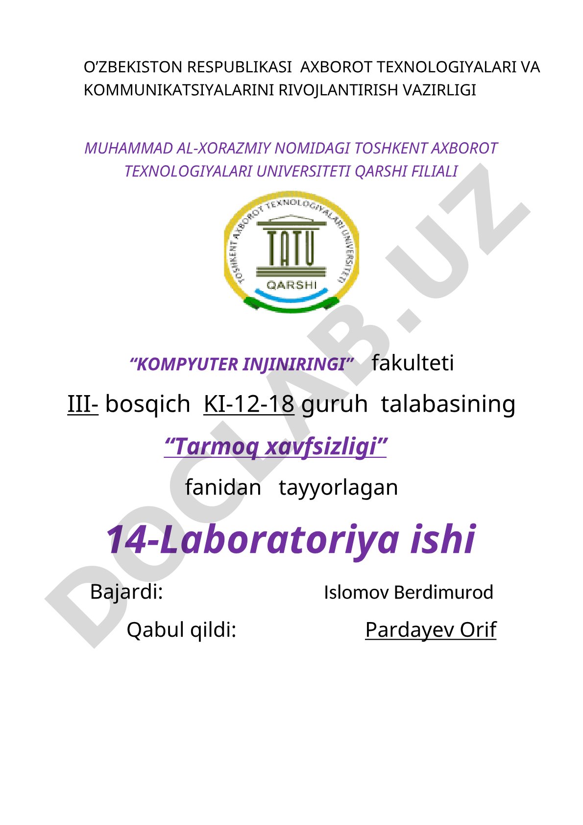 WRT300N routerida WPA protokolini sozlash bo'yicha laboratoriya ishi