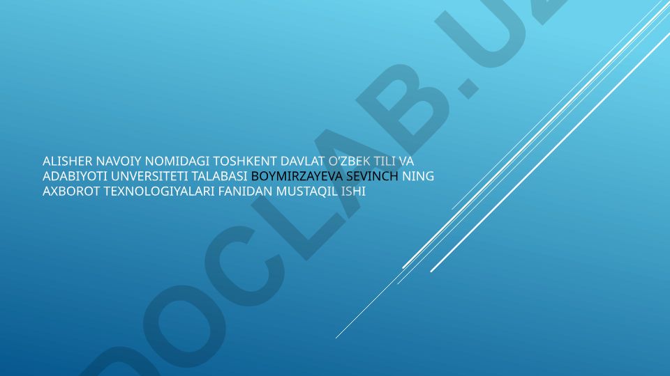 Axborot texnologiya sohasidagi tahdidlar va ularni oldini olish