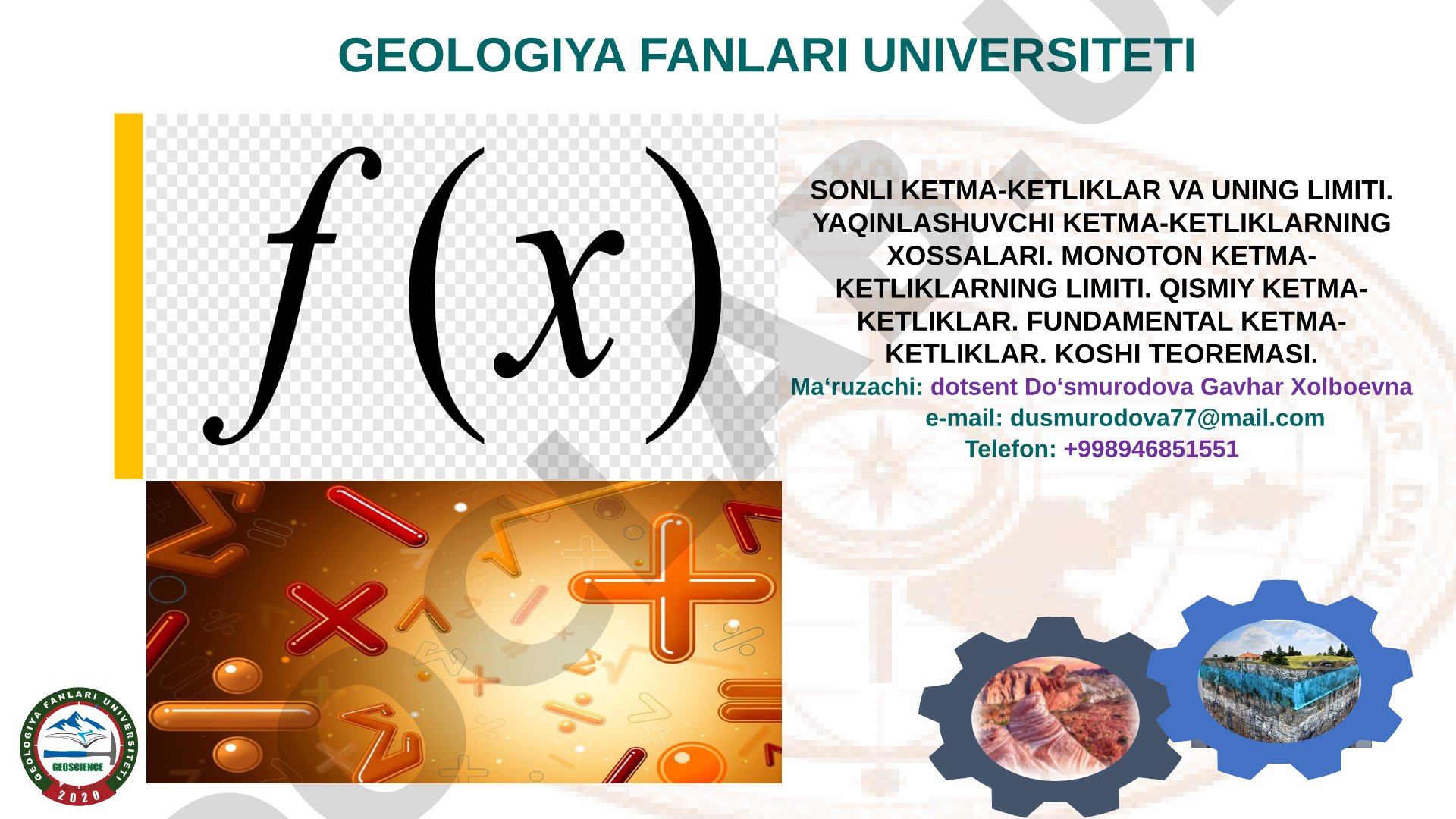 Sonli ketma-ketliklar va uning limiti