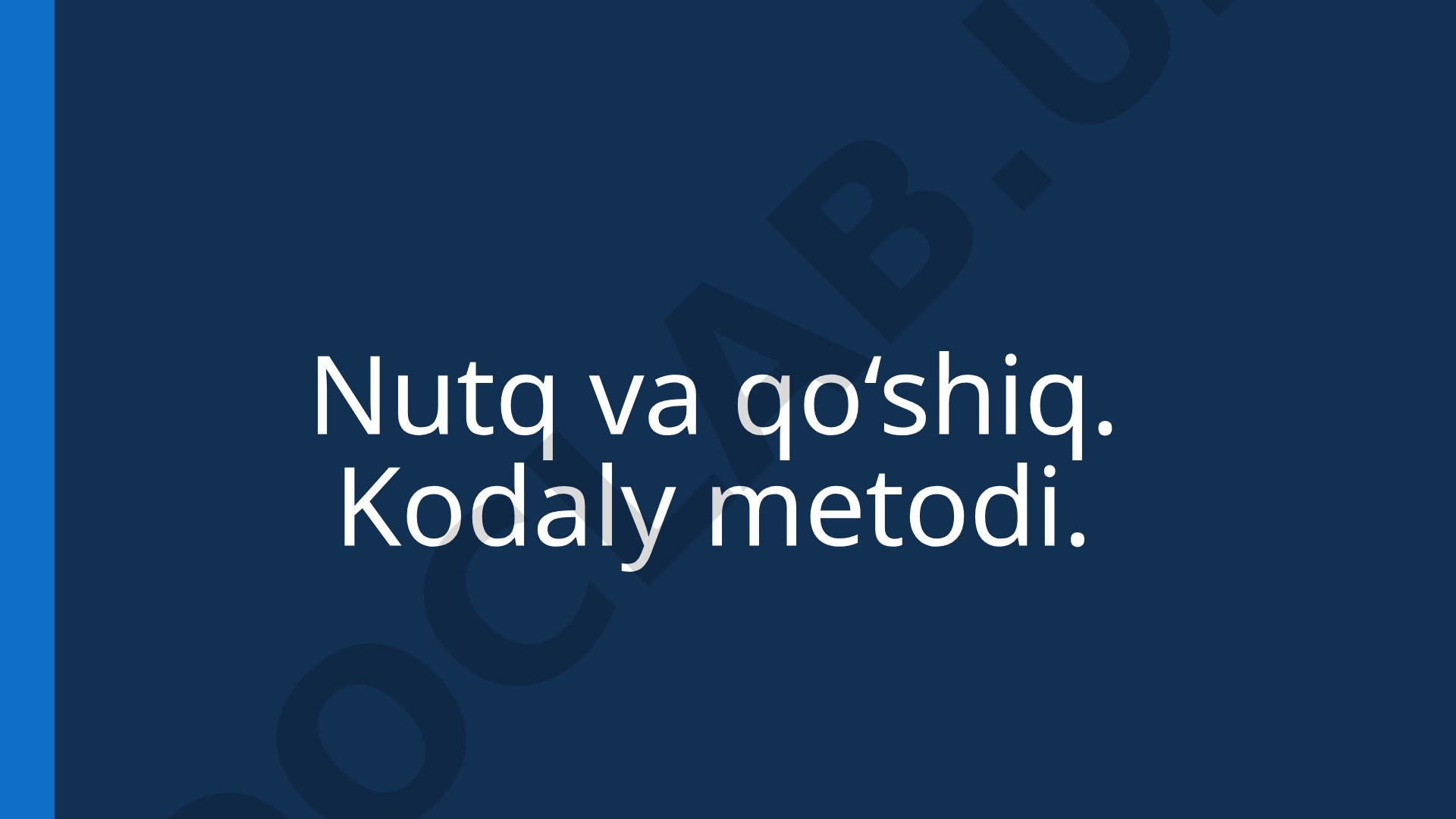Nutq va qo‘shiq. Kodaly metodi.