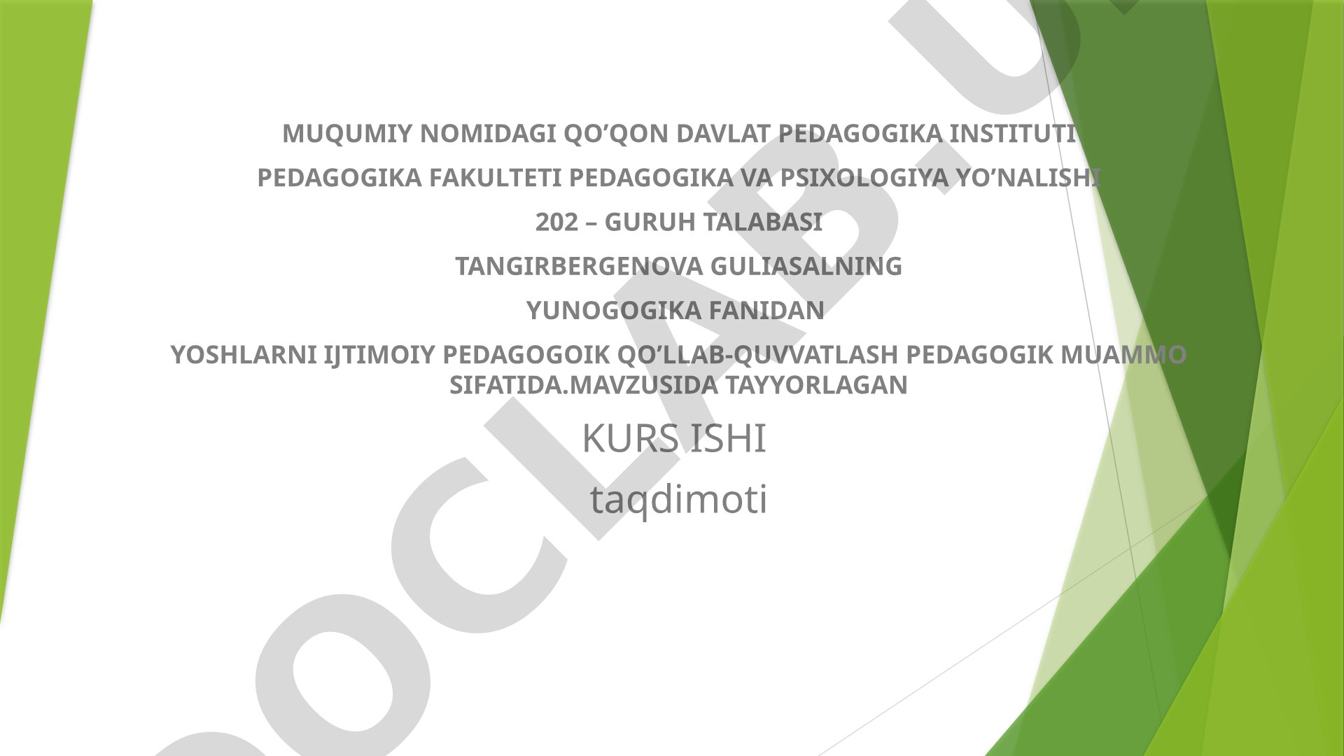 Yoshlarni ijtimoiy pedagogik qo'llab-quvvatlash pedagogik muammo sifatida