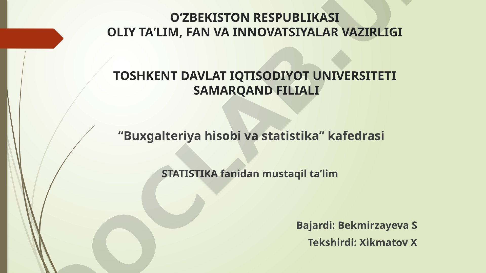 Tavsifiy statistika: Raqamli o‘lchovlar